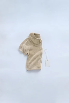 ZARA TIMELESS - GILET EN MAILLE À MANCHES COURTES