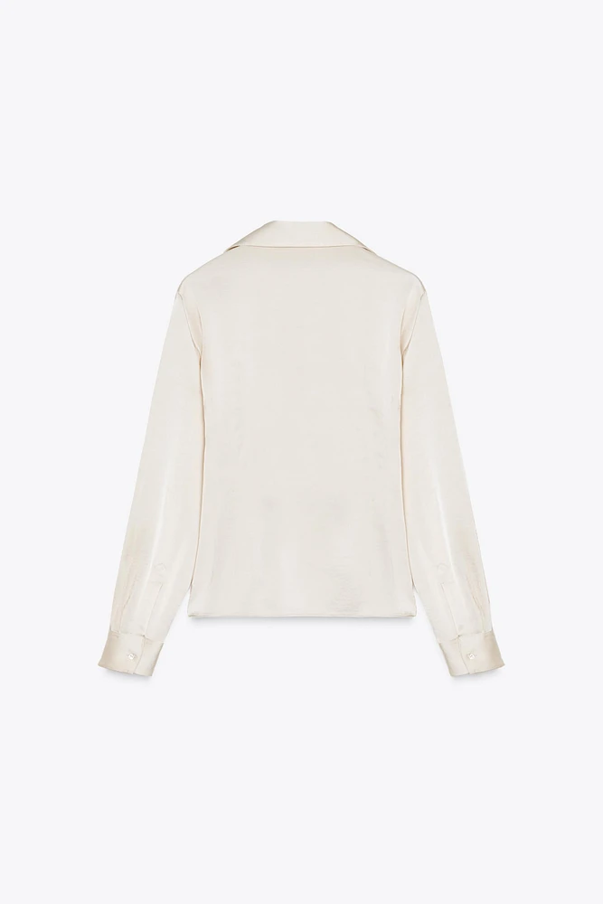 CHEMISE STYLE PYJAMA SATINÉE