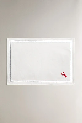 SET DE TABLE BRODERIE LANGOUSTE