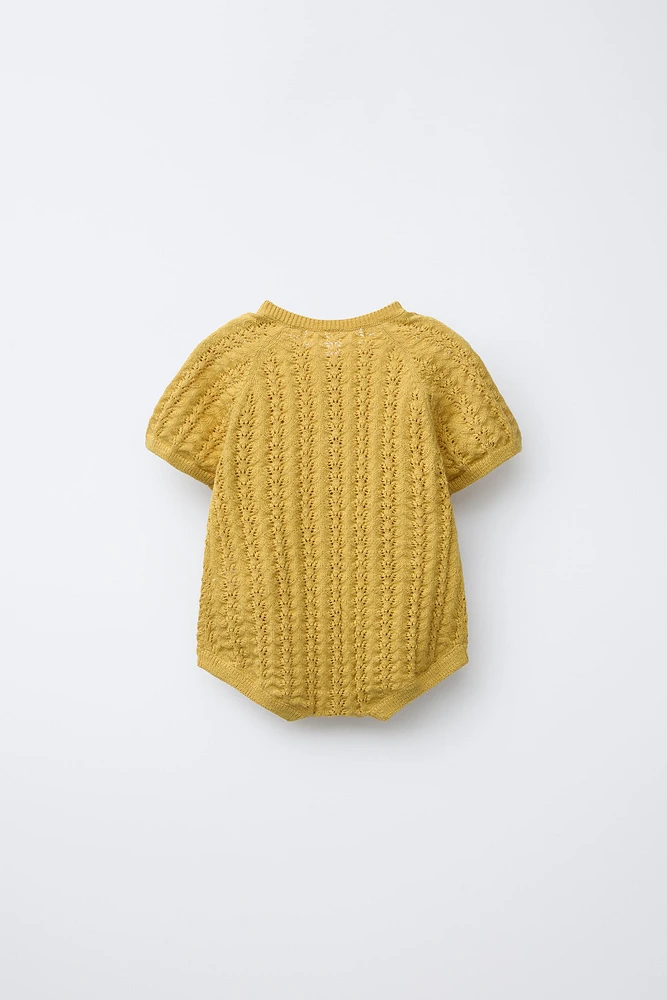TEXTURED KNIT JUMPSUIT