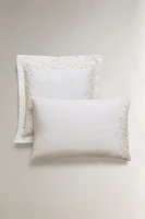 PILLOWCASE WITH FLORAL EMBROIDERY