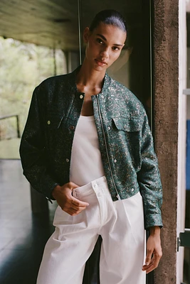 BLOUSON STRUCTURÉ FIL MÉTALLISÉ