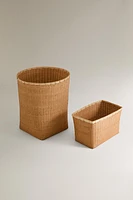 CORBEILLE BAMBOU TRESSÉ