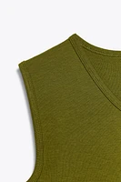 STRETCH RIBBED TOP