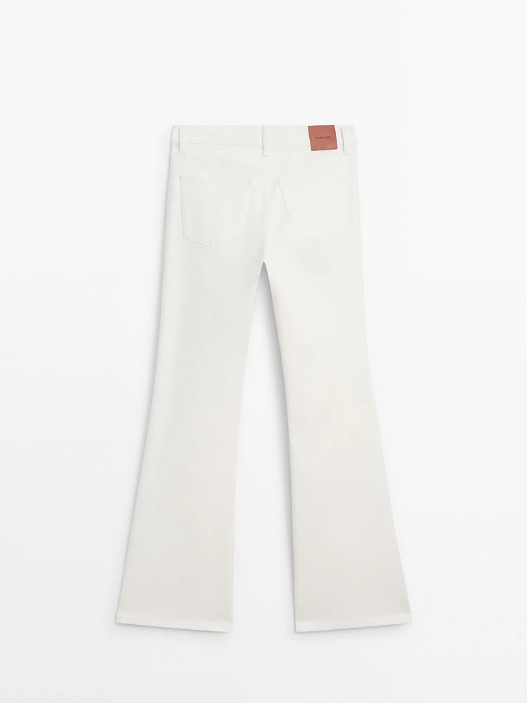High-waist skinny flared jeans