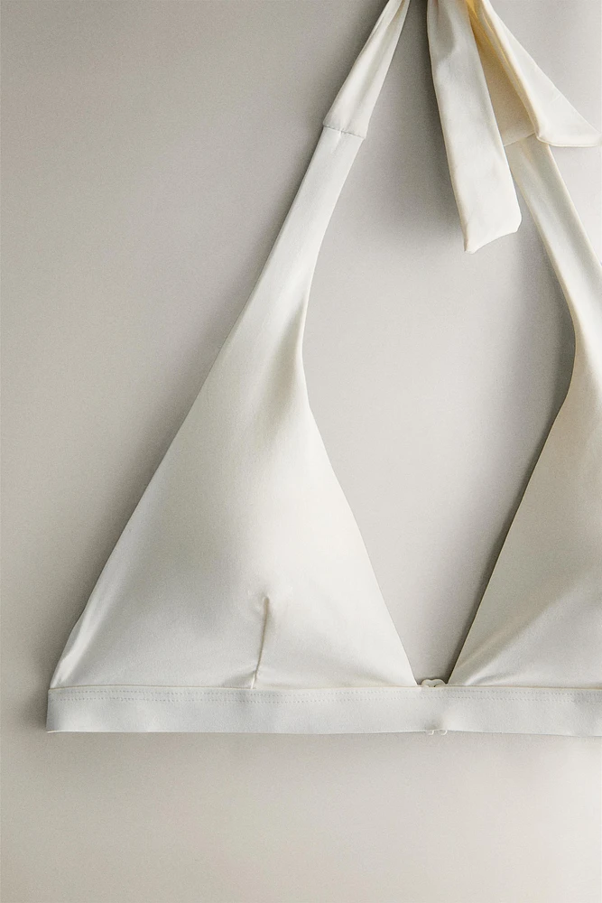 PLAIN TRIANGLE BEACH BIKINI TOP
