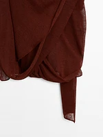 Flowing top with cape detail