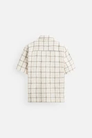 TEXTURED PLAID SHIRT