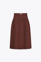 TEXTURED MIDI SKIRT