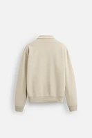 ZIP POLO SWEATSHIRT