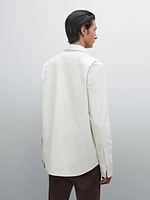 Chemise oxford slim à rayures en coton