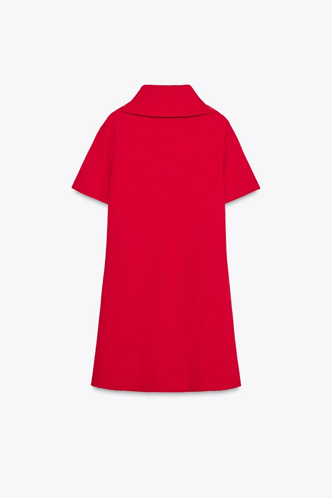 SHORT PLAIN KNIT DRESS