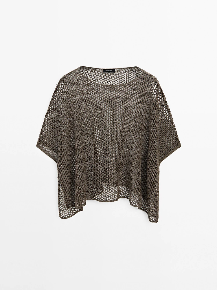 Short cutwork cape