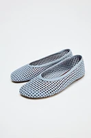 WOVEN BALLET FLATS