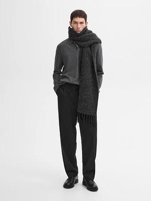 Pull polo en maille de coton mélang