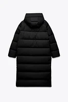 WATER AND WIND PROTECTION LONGLINE HOODED DOWN JACKET
