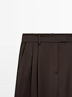Pantalon large fluide satiné