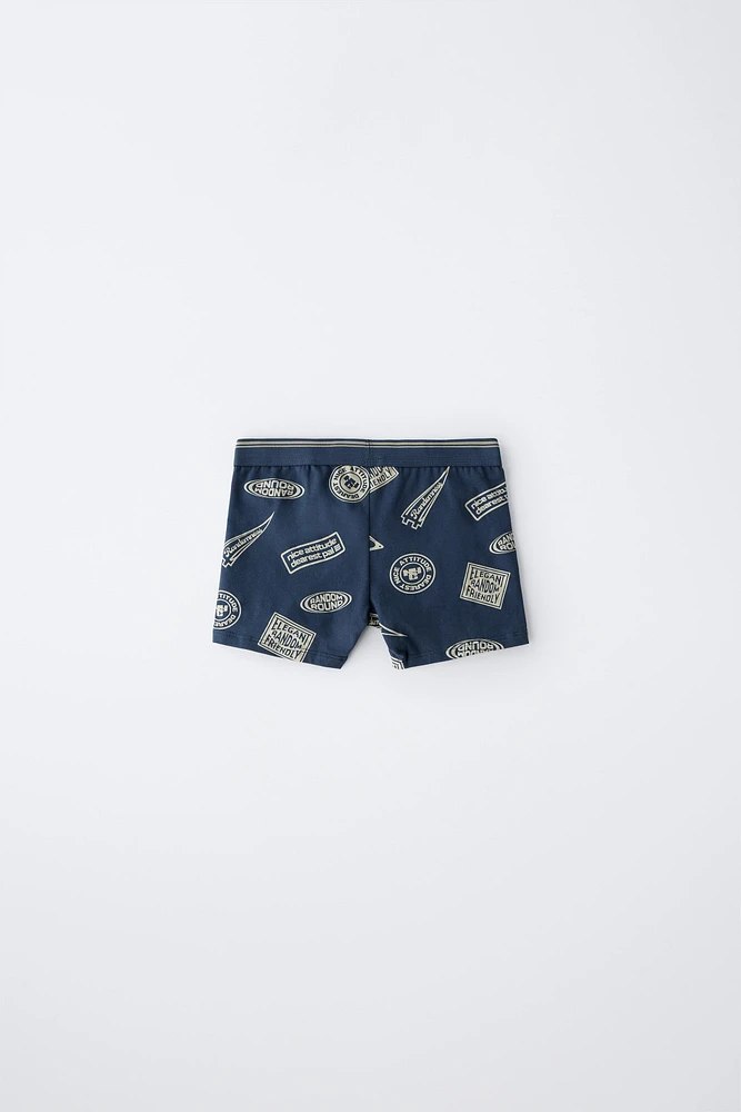AGES 6-14/ FIVE-PACK OF PRINTED BOXERS