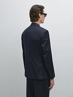 Veste de costume à rayures tennis en laine