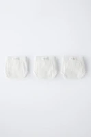 2-6 ANS/ LOT DE TROIS SLIPS CÔTELÉS AVEC ÉTIQUETTE