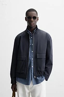 VESTE REGULAR FIT EN MÉLANGE DE COTON