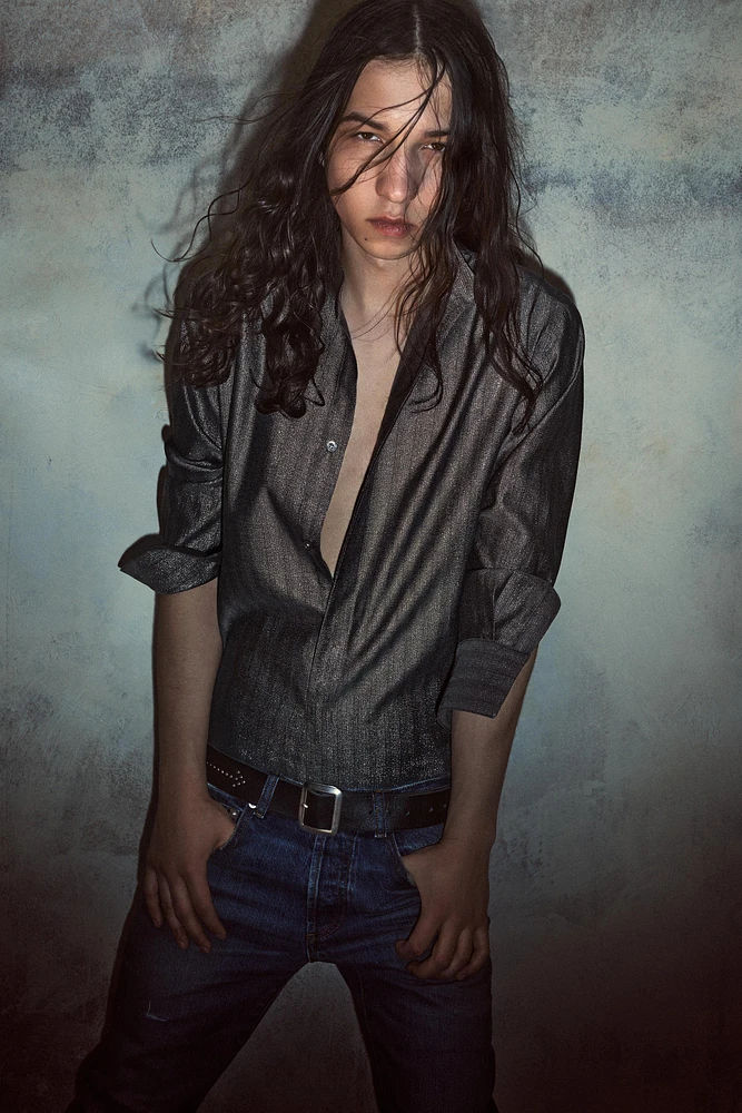 CEINTURE EN CUIR À CLOUS BOBBY GILLESPIE X ZARA