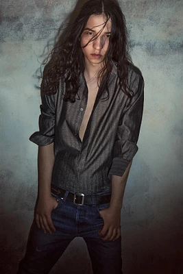 CEINTURE EN CUIR À CLOUS BOBBY GILLESPIE X ZARA