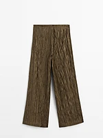 Pantalon tissu métallisé