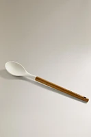 CUILLÈRE EN SILICONE ET EN BOIS