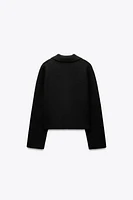 BASIC POLO COLLAR KNIT CARDIGAN