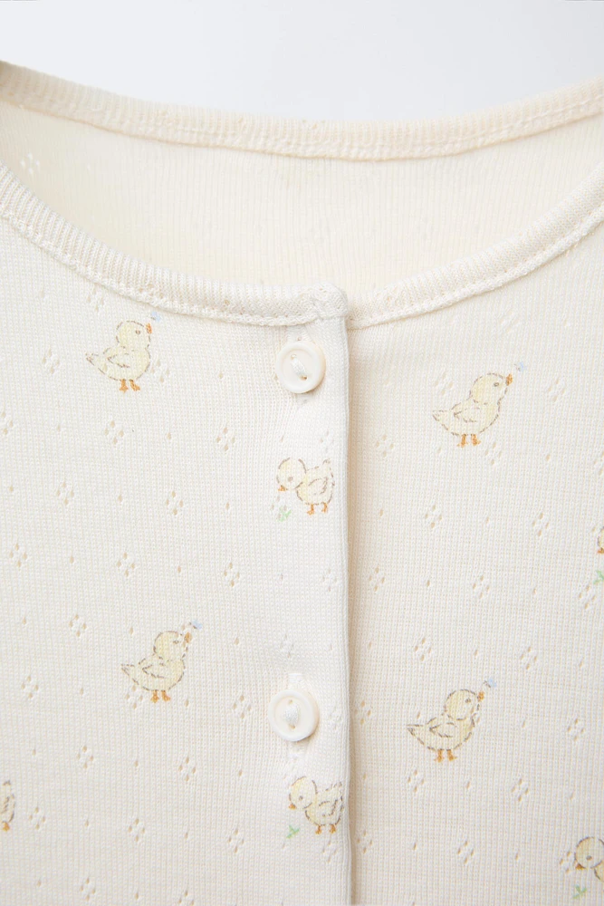 POINTELLE PRINT BODYSUIT AND JACKET PACK