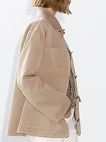 Veste avec poches coton fantaisie