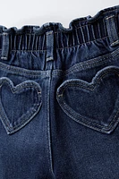 HEART POCKET PAPERBAG JEANS