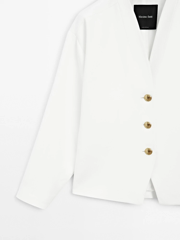 Blazer fluide boutons dorés - STUDIO