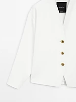 Blazer fluide boutons dorés - STUDIO