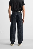 PRINTED STRAIGHT FIT JEANS