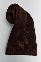 BEADED ALPACA WOOL BLEND SCARF