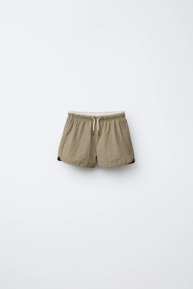 1-6 ANS/ BERMUDA DE BAIN TEXTURÉ