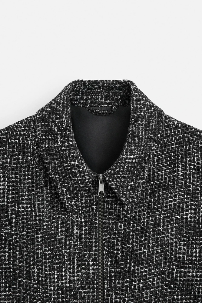 STRUCTURED ZIP OVERSHIRT
