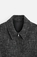 STRUCTURED ZIP OVERSHIRT