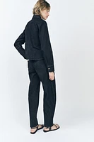 ZW COLLECTION PLEATED DENIM SHIRT