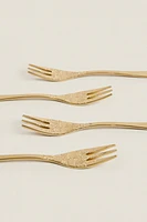 SET OF DECORATIVE ENGRAVED DESSERT FORKS (SET OF 4)