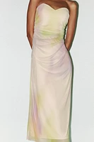 ROBE BUSTIER EN TULLE IMPRIMÉ
