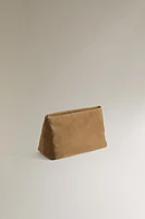 MEDIUM SPLIT SUEDE MAKEUP BAG