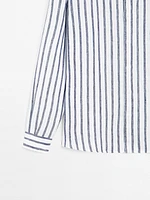 Regular fit striped linen shirt