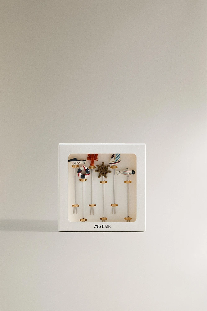 SET OF MARINE APPETIZER SKEWERS (SET OF 6)