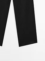 Straight-leg trousers with waist detail
