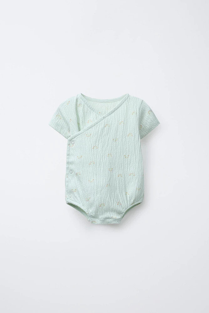 RAINBOW TEXTURED WRAP BODYSUIT