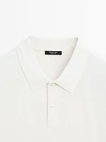 100% cotton polo shirt with micro textured weave