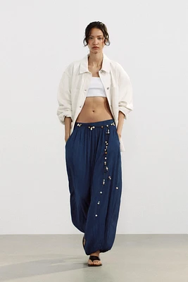 TEXTURED BALLOON PANTS